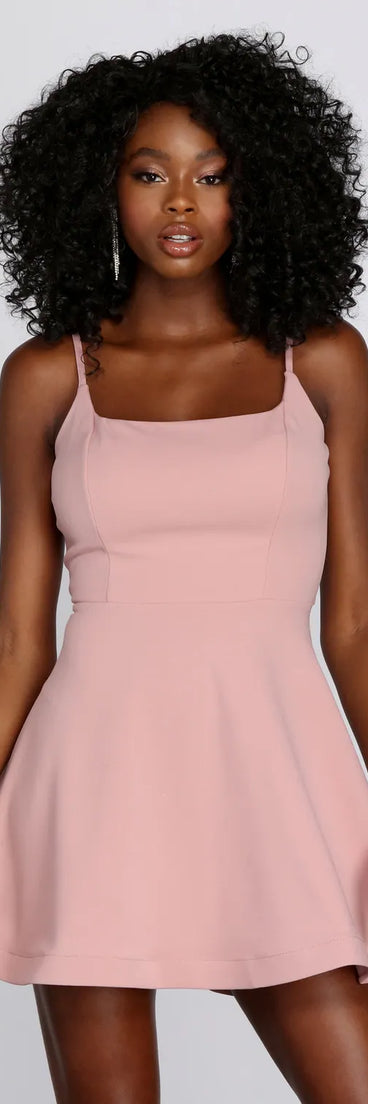 flirty skater dress Windsor Flirty Tease Halter Ruffle Skater Dress at Foxvalley Mall in Aurora, IL