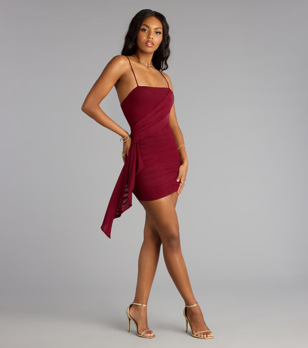 ruched wrap bodycon dress It Up Mini Maxi dress