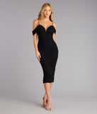 Dripping in Drama Cold Shoulder Midi Dress