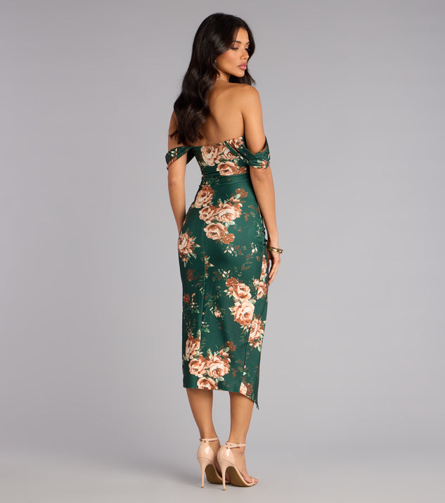 Floral Whispers Off-The-Shoulder Midi Dress | Windsor