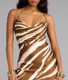 All Eyes Satin Cowl Maxi Dress