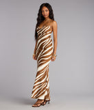 All Eyes Satin Cowl Maxi Dress