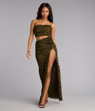 Wild Intentions Zebra Velvet Maxi Dress