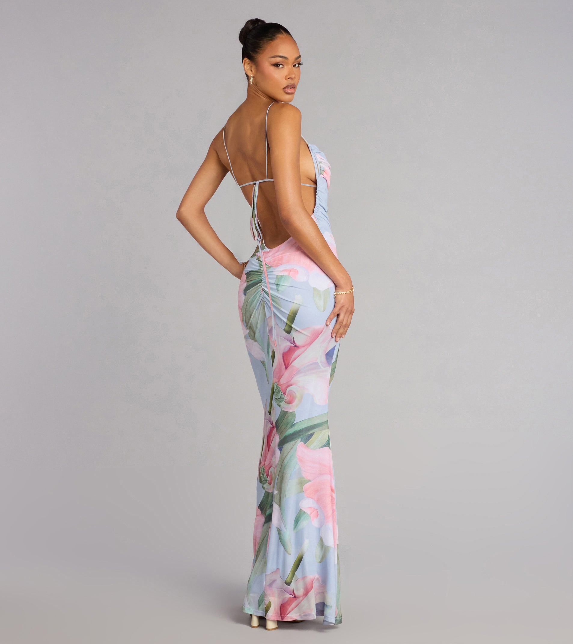 Effortless Bloom Floral Open Back Maxi Dress | Windsor