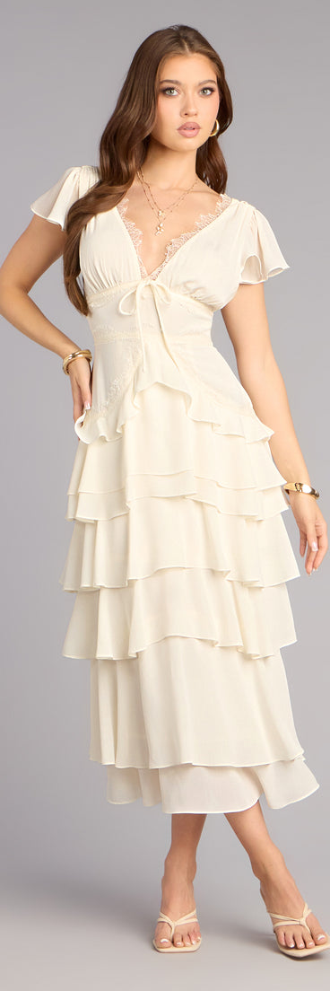 Softly Stolen Moments A-Line Midi Dress | Windsor Softly Stolen Moments A-Line Midi Dress | Windsor