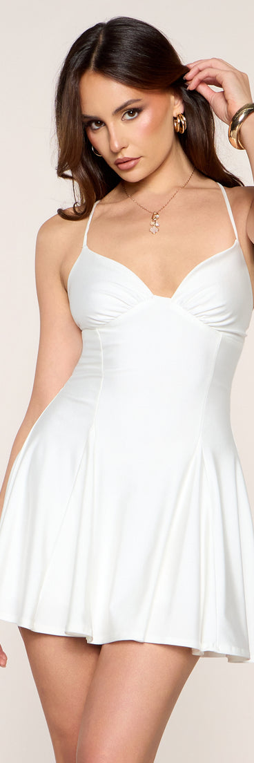 Windsor Twirl Plans Skater Mini Dress in White | Size: M Windsor Twirl Plans Skater Mini Dress in White | Size: M