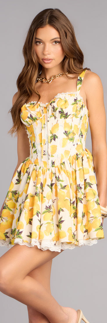 Fresh Squeeze Lemon Skater Dress