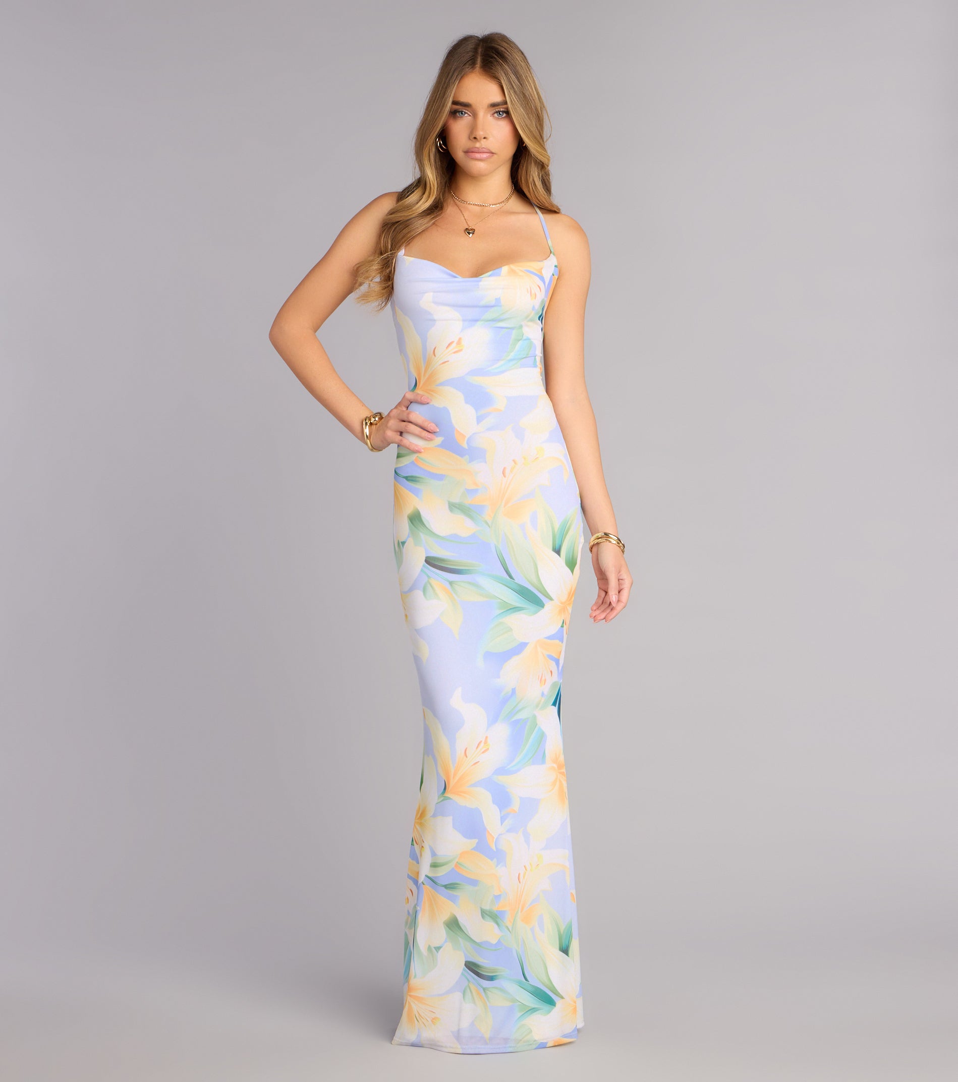 Vacation Coded Floral Maxi Dress | Windsor