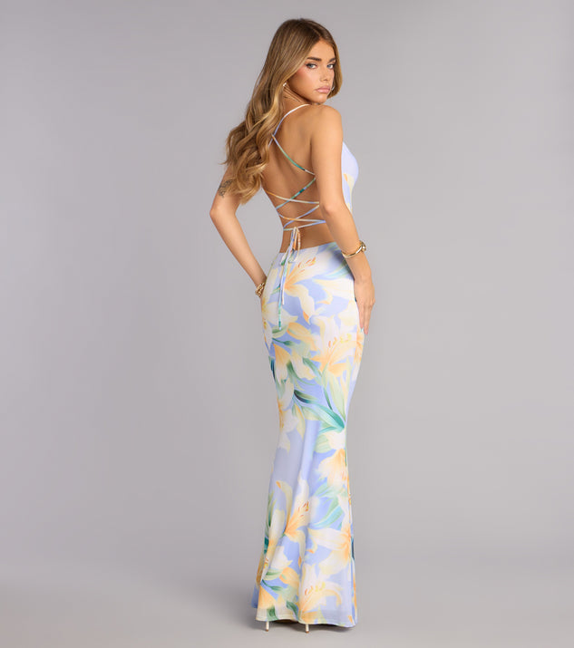windsor floral maxi dress Vacation Coded fit Midi & Maxi Sleeve Length 24 Modelyn Square Neck Lace Leather Color:Dark Navy