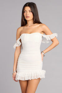 windsor off-the-shoulder mini dress reviews Windsor Classics Lover Off-The-Shoulder Satin A-Line Mini Dress