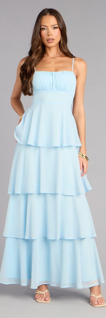 Evening Soirée Chiffon Maxi Dress