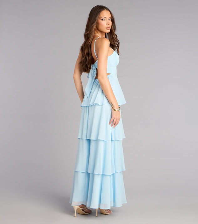 maxi cocktail dress Evening Soirée Chiffon Maxi Dress