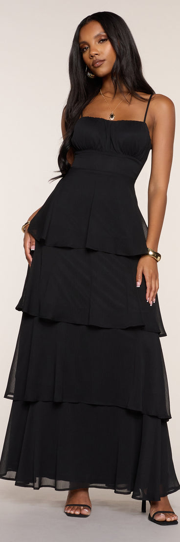 Evening Soirée Chiffon Maxi Dress
