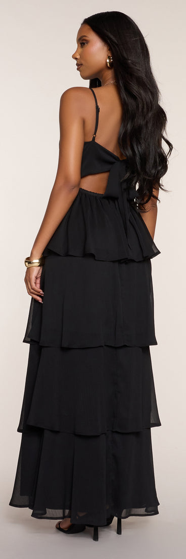Evening Soirée Chiffon Maxi Dress