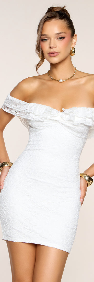 Rosé And Romance Lace Mini Dress
