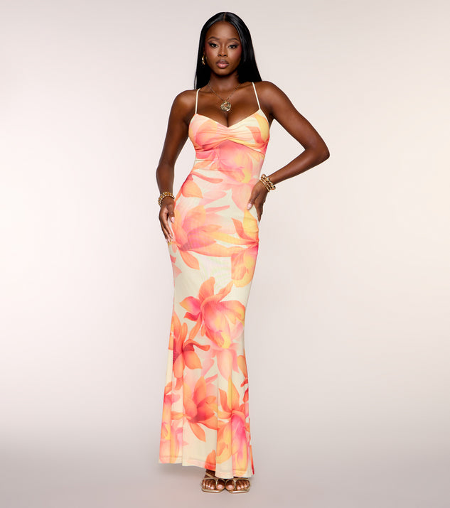 windsor floral dress Late Bloom Energy Mesh Maxi Do Not Tumble Dry Size:size 4 Vestidos y Monos Striped robe a la