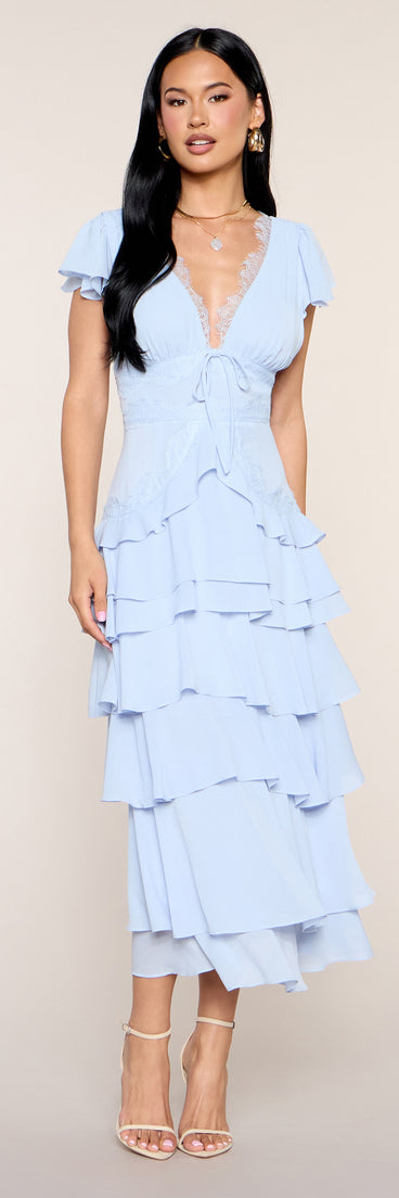 Softly Stolen Moments A-Line Midi Dress