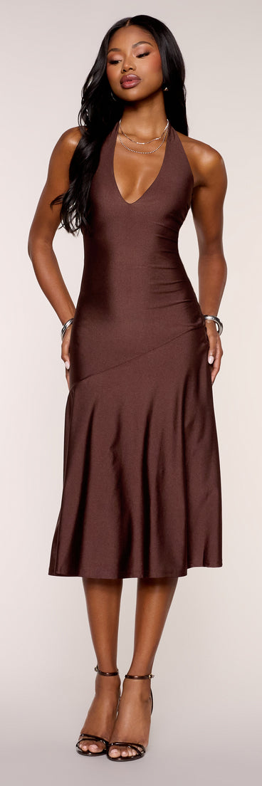 Sleek Plans A-Line Midi Dress