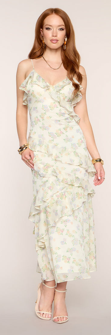 Love Letters Ruffle Maxi Dress