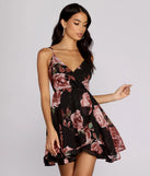 Enchanted Garden Surplice Skater Dress