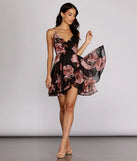 Enchanted Garden Surplice Skater Dress