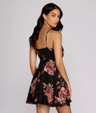 Enchanted Garden Surplice Skater Dress