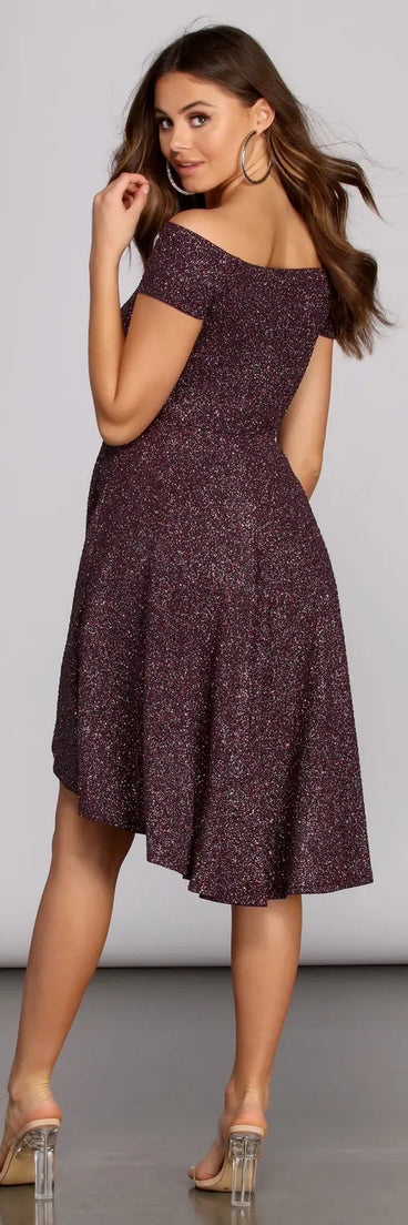 Total Twirl Glitter Skater Dress