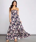 Getaway Girl Floral Smocked Tube Maxi Dress