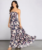 Getaway Girl Floral Smocked Tube Maxi Dress