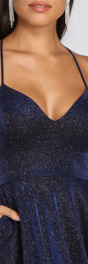 Midnight Sparkle Skater Dress