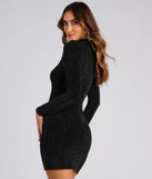 Diamond Lady Mock Neck Mini Dress