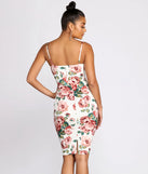 Floral Persuasion Sweetheart Midi Dress
