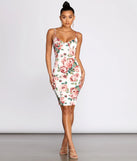 Floral Persuasion Sweetheart Midi Dress