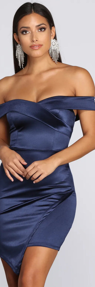 Seriously Satin Mini Wrap Dress