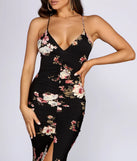 Floral Stunner Ruched Maxi Dress