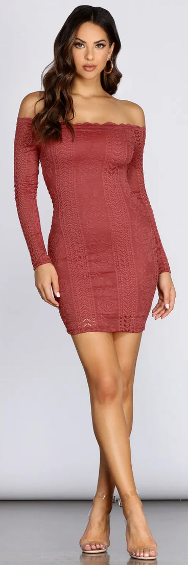 Crocheted With Love Off Shoulder Dress