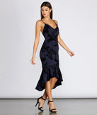 Floral Desire Trumpet Midi Dress