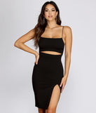 Take Over Cut Out Midi Dress