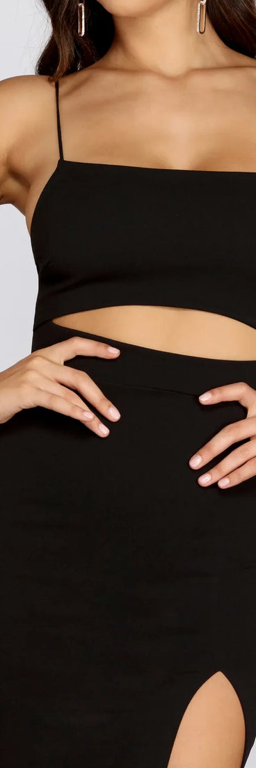 Take Over Cut Out Midi Dress