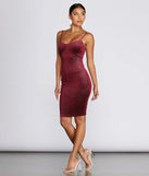 Sweetheart Velvet Glitter Midi Dress