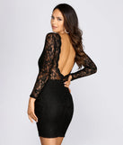 Glitter Lace High Neck Mini Dress