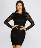 Glitter Lace High Neck Mini Dress