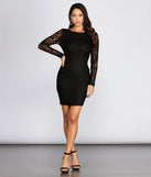 Glitter Lace High Neck Mini Dress