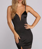 Glistening Satin Mini Dress