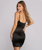 Glistening Satin Mini Dress