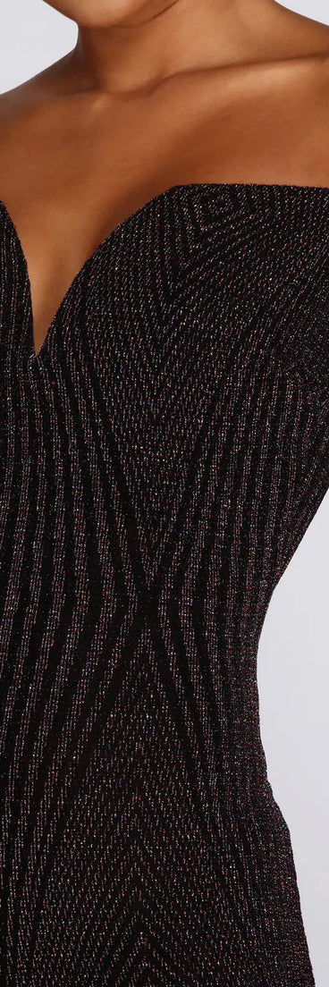 Lit In Lurex Midi Dress