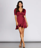 Wrap Me In Satin Dress