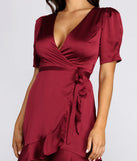 Wrap Me In Satin Dress