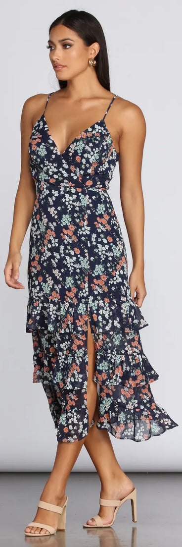 Chic In Chiffon Tiered Dress