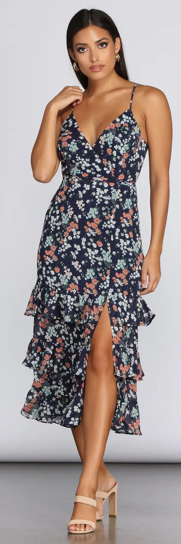 Chic In Chiffon Tiered Dress